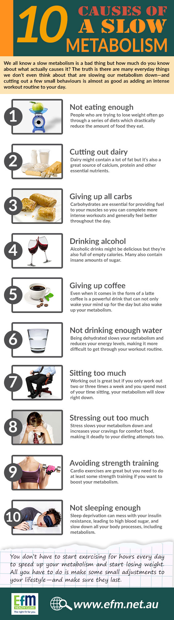 10 Causes Of Slow Metabolism Infographic Best Infographics