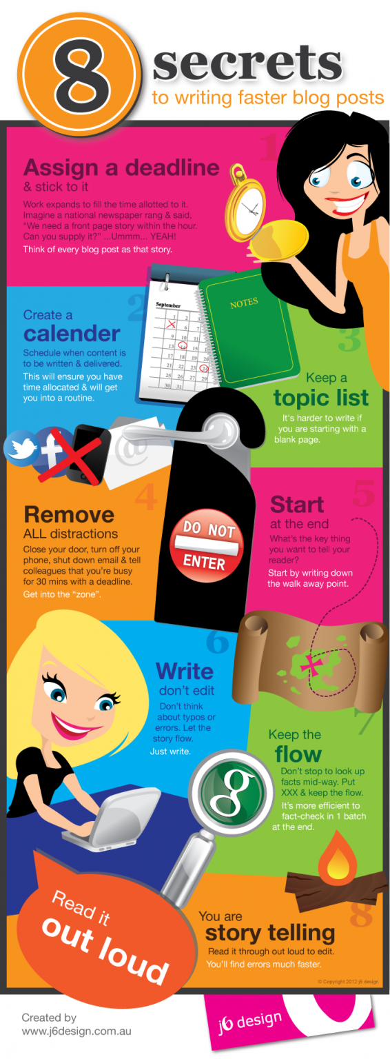 Secrets to Writing Faster Blog Posts {Infographic} - Best Infographics