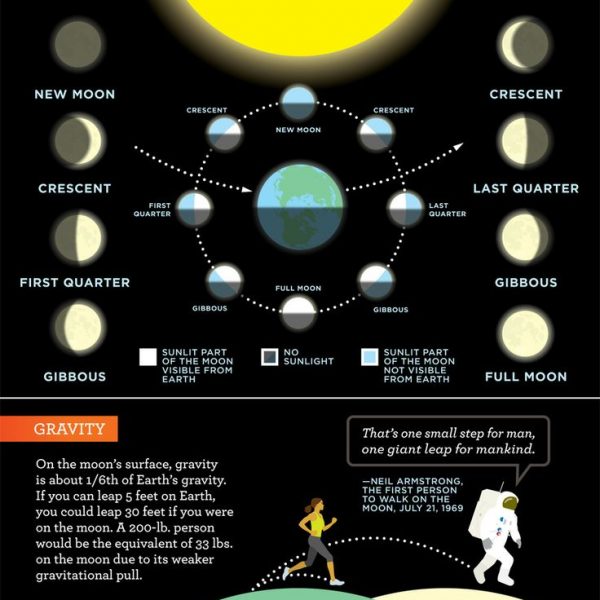 50 Awesome Facts About The Moon #Infographic - Best Infographics