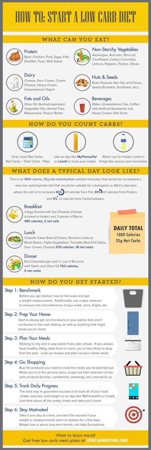 How To Start a Low Carb Diet {Infographic} - Best Infographics