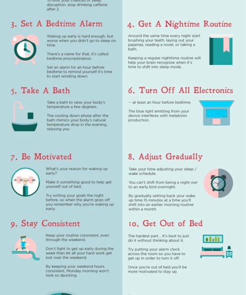 10 Tricks To Wake Up Earlier {Infographic} - Best Infographics