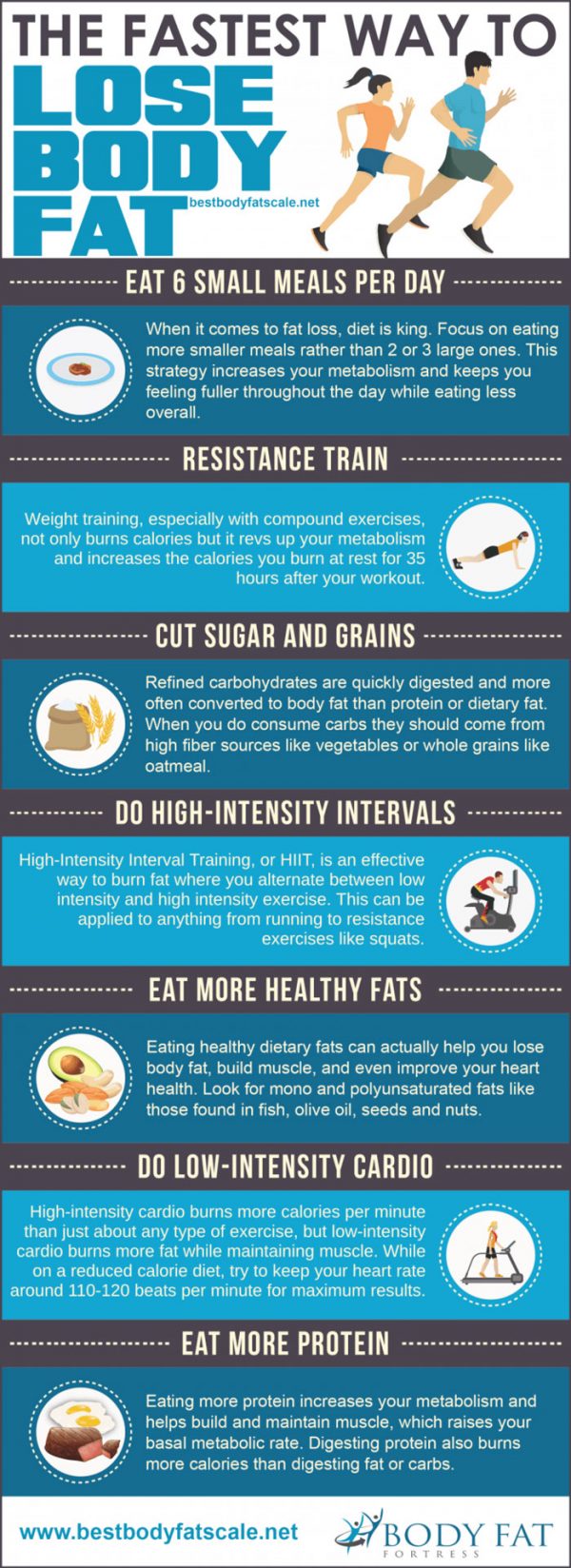 Fastest Way To Lose Body Fat Infographic - Best Infographics