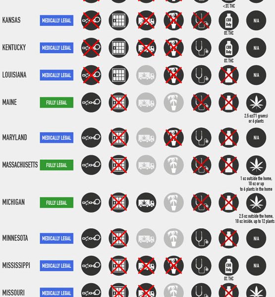 Marijuana Legality By State [Infographic] - Best Infographics