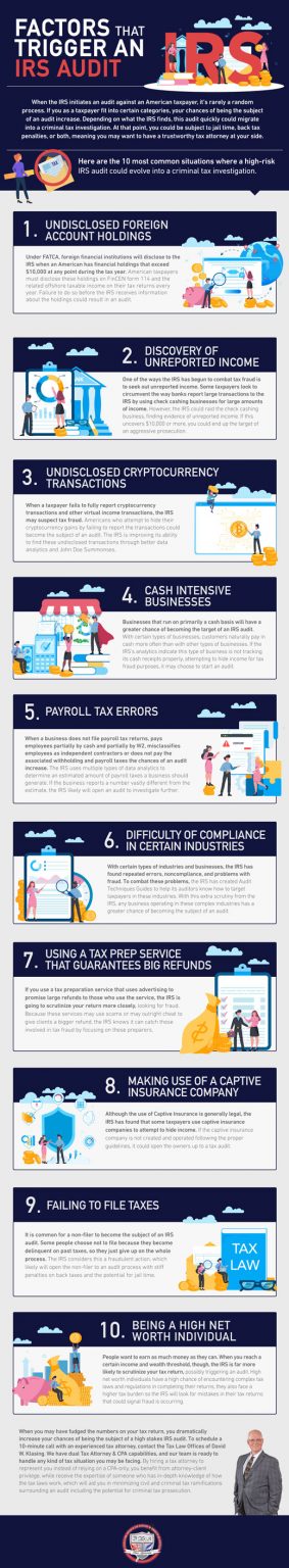 Factors That Trigger an IRS Audit [Infographic] - Best Infographics