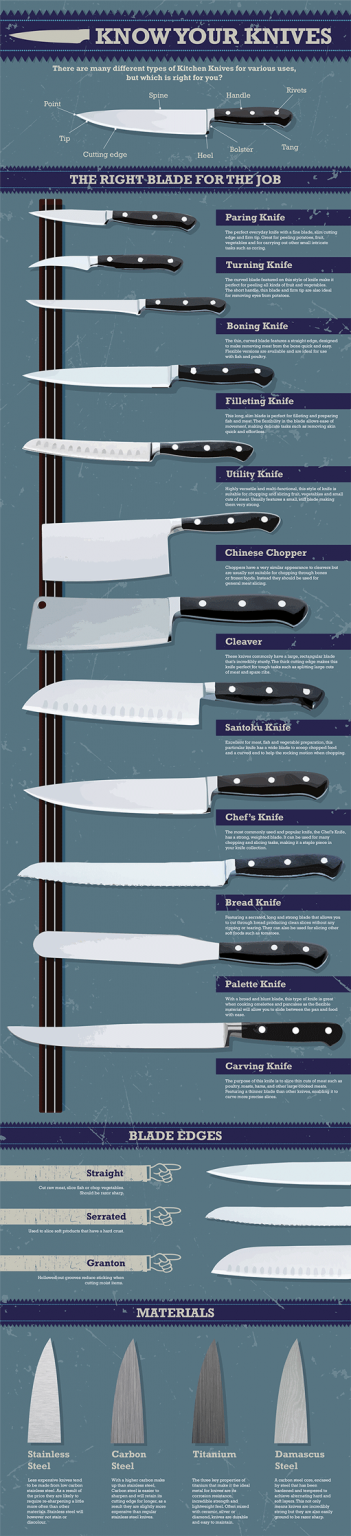 Kitchen Knife Basics [Infographic] - Best Infographics