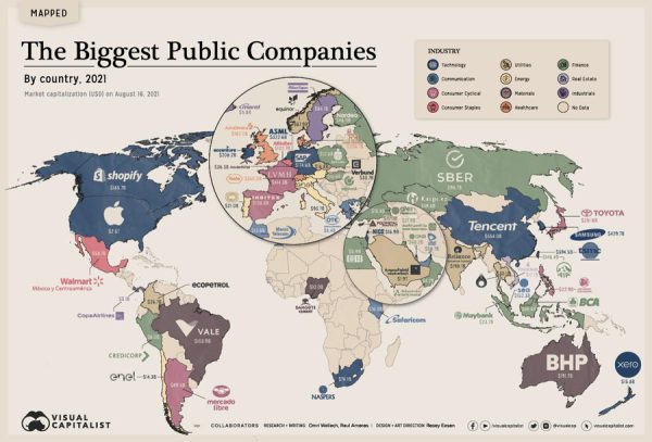 The Biggest Public Companies Mapped [Infographic] - Best Infographics