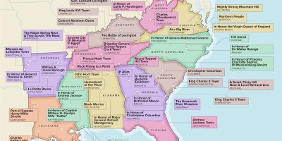 The Literal Translation of City Names in SouthEast US