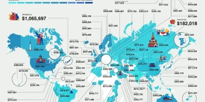 Cost of Comfortable Retirement Around the World [Infographic]